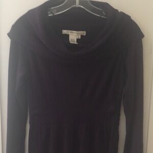 Studio M Macy’s Purple Cotton Knitted Midi Long Sleeve Dress